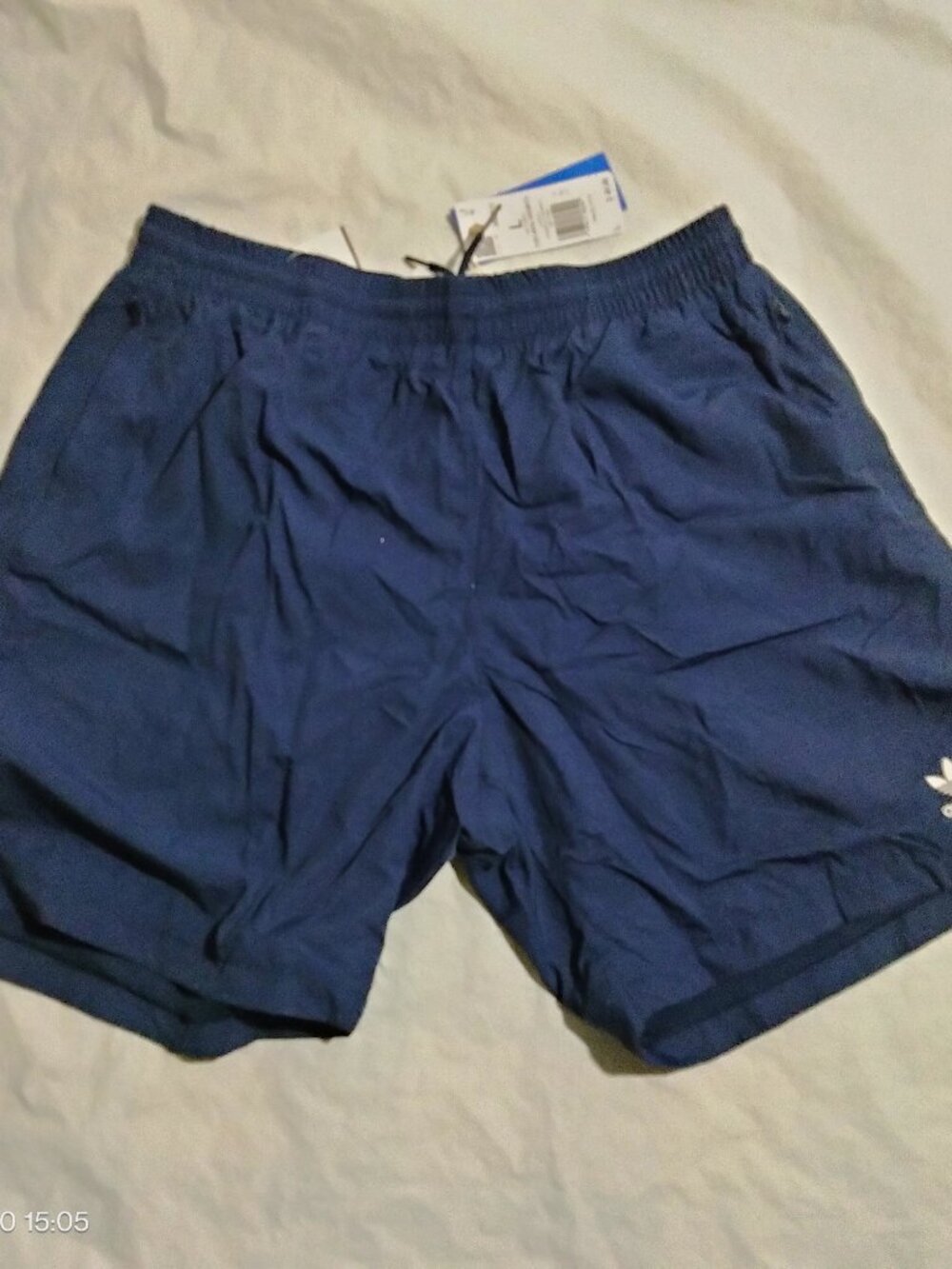 Adidas Originals Men's ESS WVN Shorts Night Indigo Blue Large NWT JW6015